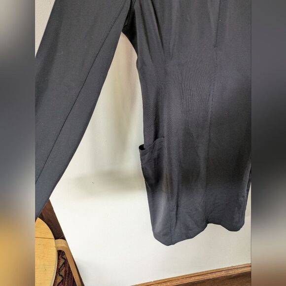 Athleta Delancey Black UPF 50 Sculptek Dress Long Sleeve Zip Medium MP Petite - Picture 6 of 13